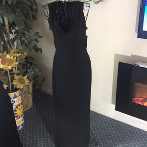 BOSTON PROPER TRAVEL black maxi dress w/slit